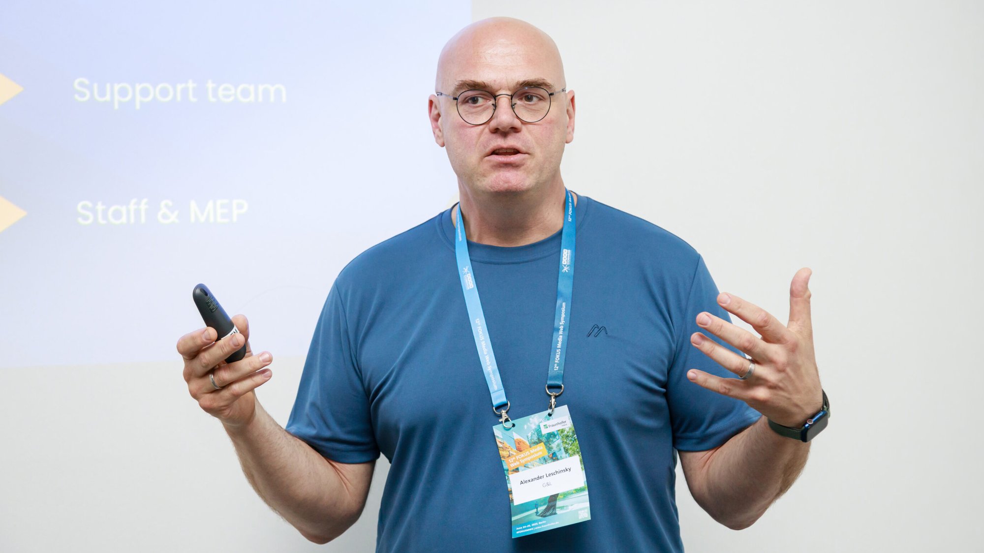 Alexander Leschinsky at 12th FokusMWS Copyright Photo by Paul Hahn/Fraunhofer