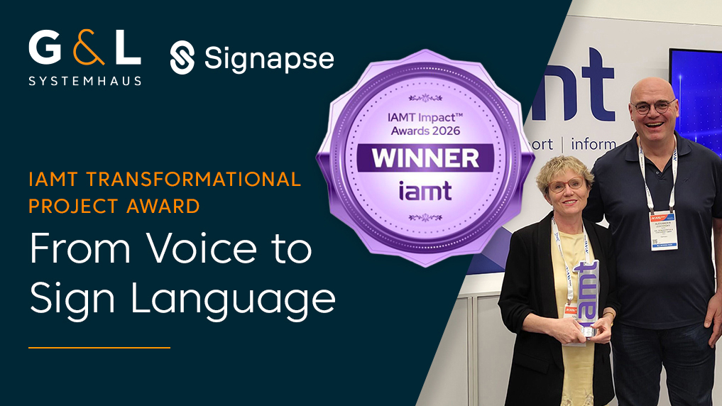 Wir haben gewonnen! IAMT Award für KI-gestützte Gebärdensprache in Live- und On-Demand Videos