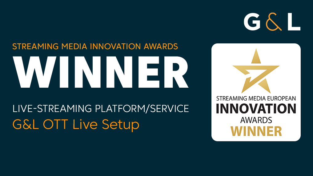 G&L wins Streaming Media Innovation Award