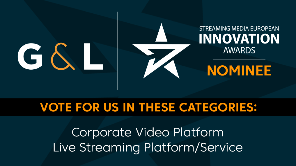 G&L nominated for two Streaming Media Innovation Awards
