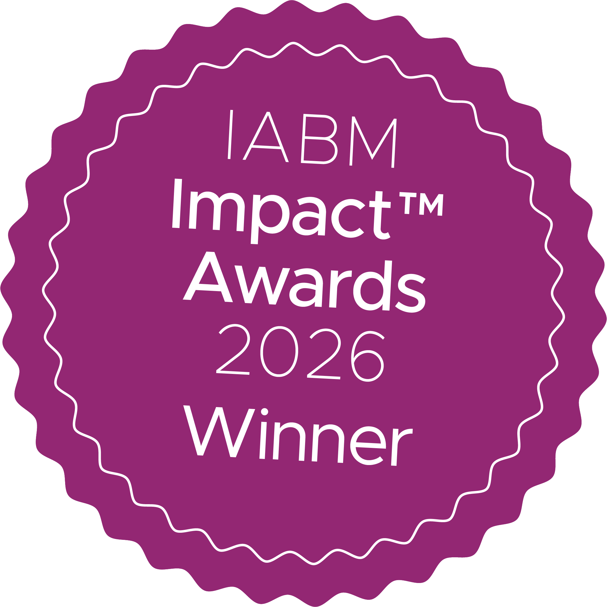 IABM Impact Awards 2026 Winner badge